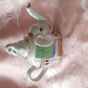 Pier 1 Collectible Ceramic Miniature Figurine  Elephant with Lid Tea Pot